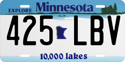 MN license plate 425LBV