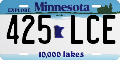 MN license plate 425LCE
