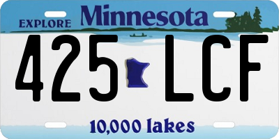 MN license plate 425LCF