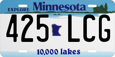 MN license plate 425LCG
