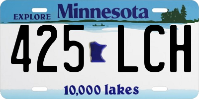 MN license plate 425LCH