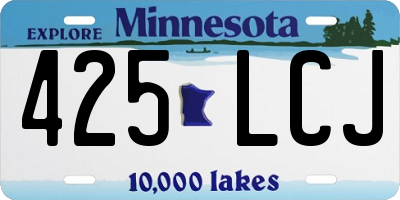 MN license plate 425LCJ