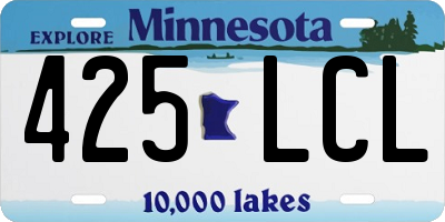 MN license plate 425LCL