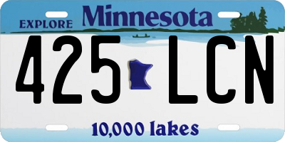 MN license plate 425LCN