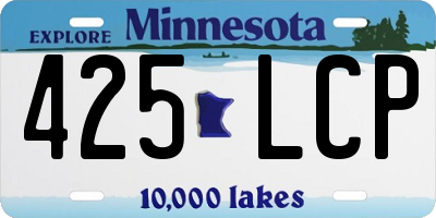 MN license plate 425LCP