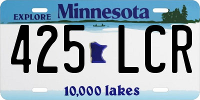 MN license plate 425LCR