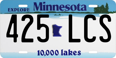 MN license plate 425LCS