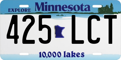 MN license plate 425LCT