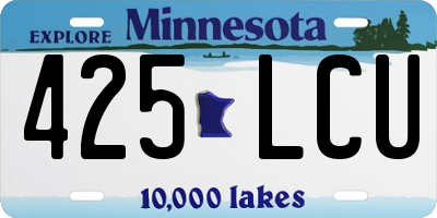 MN license plate 425LCU