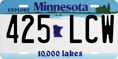 MN license plate 425LCW