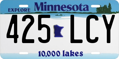 MN license plate 425LCY