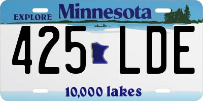 MN license plate 425LDE