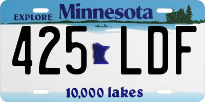 MN license plate 425LDF