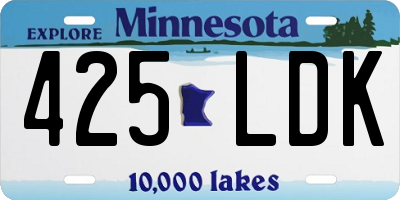 MN license plate 425LDK