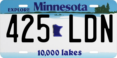 MN license plate 425LDN