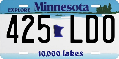 MN license plate 425LDO