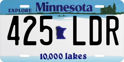MN license plate 425LDR