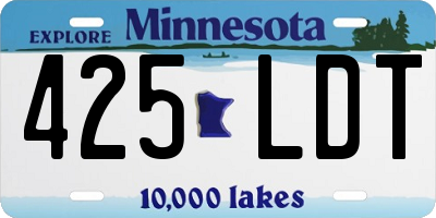 MN license plate 425LDT