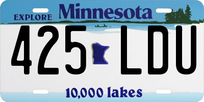 MN license plate 425LDU