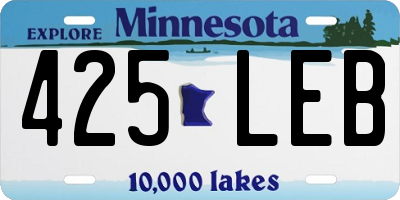 MN license plate 425LEB