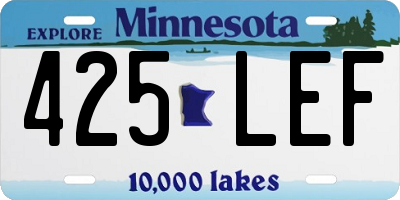 MN license plate 425LEF