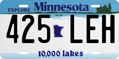 MN license plate 425LEH