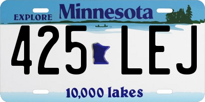 MN license plate 425LEJ