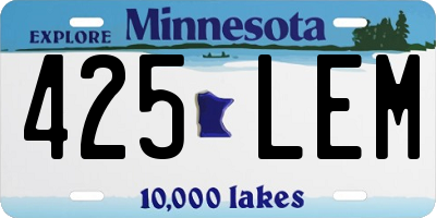 MN license plate 425LEM
