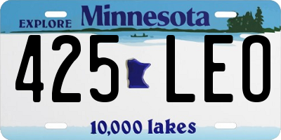 MN license plate 425LEO