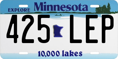 MN license plate 425LEP