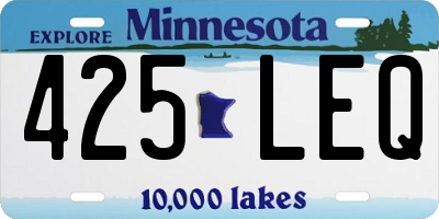 MN license plate 425LEQ