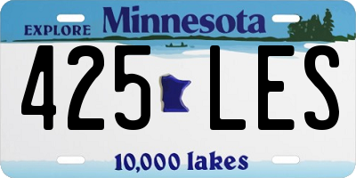 MN license plate 425LES