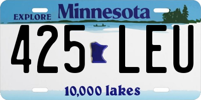 MN license plate 425LEU