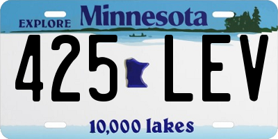 MN license plate 425LEV