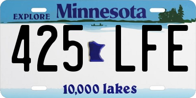 MN license plate 425LFE
