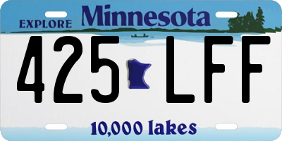 MN license plate 425LFF
