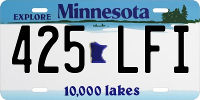 MN license plate 425LFI