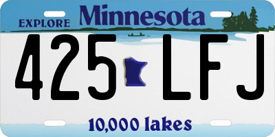 MN license plate 425LFJ