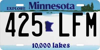 MN license plate 425LFM