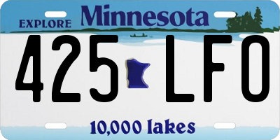 MN license plate 425LFO