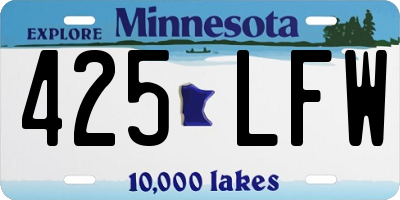 MN license plate 425LFW