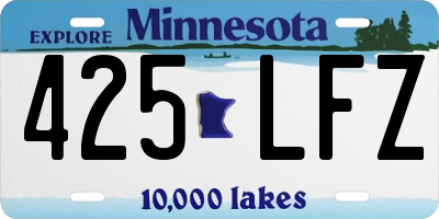 MN license plate 425LFZ