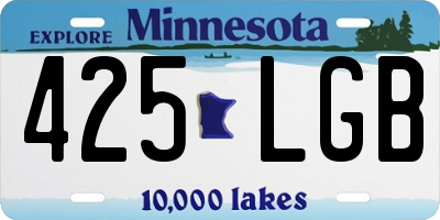 MN license plate 425LGB