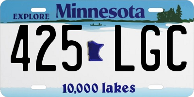 MN license plate 425LGC