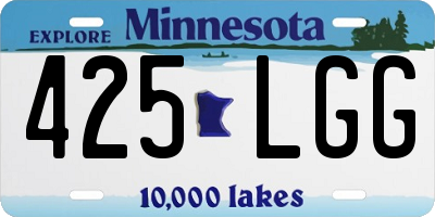 MN license plate 425LGG