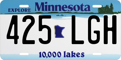 MN license plate 425LGH