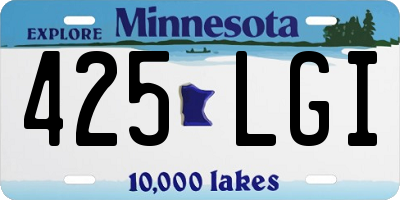 MN license plate 425LGI