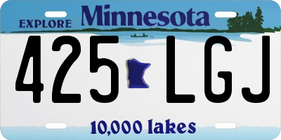 MN license plate 425LGJ