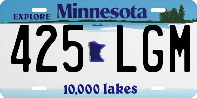 MN license plate 425LGM
