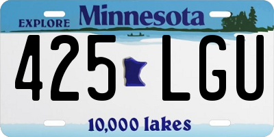 MN license plate 425LGU